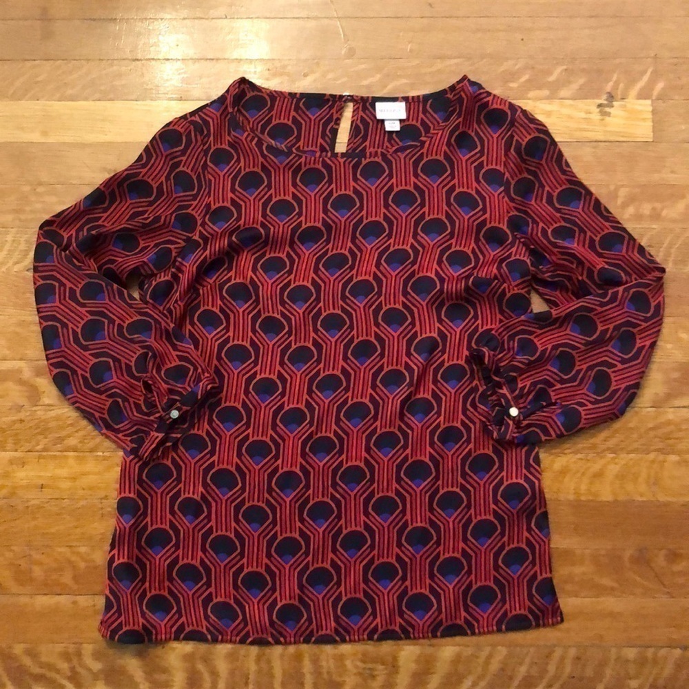 MERONA silky pajama style blouse.